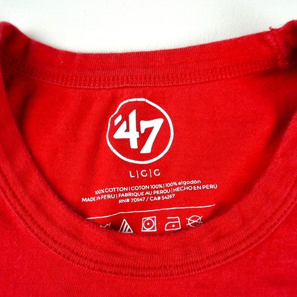 NCSU NC State Shirt Large Men 47 Tee Wolfpack Red Wolfpack Cotton VTG Style - Picture 4 of 6